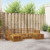 vidaXL Sofa Sets 6 pcs Natural Solid Acacia Wood