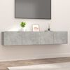 vidaXL 2 Piece TV Cabinet Set Concrete Grey 80x30x30 cm Engineered Wood