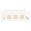 vidaXL Dog Bed White 105.5x75.5x28 cm Solid Wood Pine