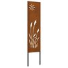 vidaXL Garden Privacy Screen Rusty 32 x 140 cm Weathering Steel