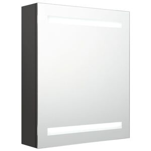 vidaXL LED Bathroom Mirror Cabinet Anthracite 50x14x60 cm