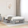 vidaXL Bed Frame without Mattress Grey Sonoma 90x200 cm Engineered Wood