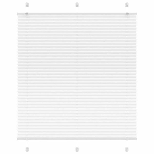 vidaXL Pleated Blind White 115x150 cm Fabric Width 114.4 cm Polyester