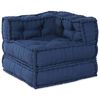 vidaXL Modular Sofa 2 pcs Indigo 140 x 70 x 56 cm Fabric