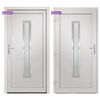 vidaXL Front Door White 108x208 cm PVC