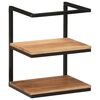 vidaXL Wall Shelf 40x30x50 cm Solid Wood Acacia and Iron