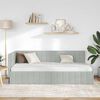 vidaXL Corner Bed Frame Light Grey 90 cm x 190 cm Velvet