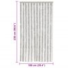 vidaXL Fly Curtain Light Grey and White 100x230 cm Chenille