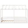 vidaXL Kids' Bed with Roof White 100x200 cm Solid Wood Pine