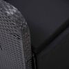 vidaXL Outdoor Dining Set with Cushion 11 pcs Black Poly rattan