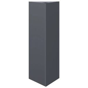 vidaXL Garden Planter Anthracite Triangular 30x26x75 cm Steel