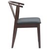 vidaXL Dining Chair 2 pcs Light Brown and Black Solid Rubberwood