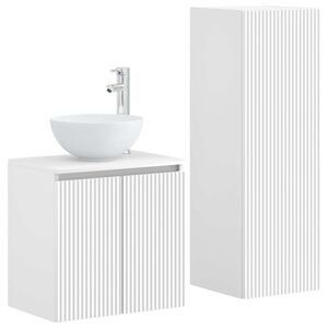 vidaXL Bathroom Furniture Set 2 pcs White 33 x 34.5 x 100 cm