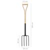 vidaXL Garden Digger Fork YD Grip Steel and Ashwood