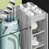 vidaXL Golf Cabinet with Wheel Plain Grey Sonoma 120 x 45 x 98 cm