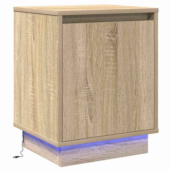 vidaXL Bedside Cabinet Sonoma Oak 39 x 34.5 x 50 cm Engineered wood