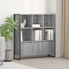 vidaXL Book Cabinet 2 pcs Grey Sonoma 99.5 x 30 x 108.5 cm