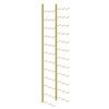 vidaXL Wall Mounted Wine Rack for 36 Bottles Gold Iron
