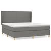 vidaXL Box Spring Bed with Mattress Dark Grey 180x200 cm Fabric