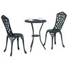 vidaXL Garden Bistro Set 3 pcs Green Aluminium