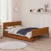 vidaXL Bed Frame without Mattress Honey Brown Solid Wood 140x200 cm