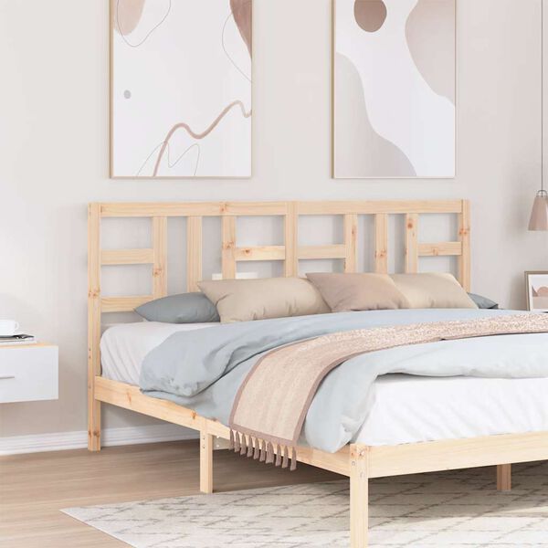 vidaXL Bed Headboard 186x4x100 cm Solid Wood Pine
