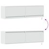 vidaXL TV Wall Cabinet with LED Lights White 140x31x38 cm