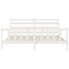 vidaXL Bed Frame without Mattress White 200x200 cm Solid Wood Pine