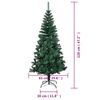 vidaXL Artificial Christmas Tree with Iridescent Tips Green 120 cm PVC