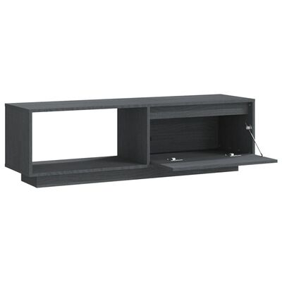 vidaXL TV Cabinet Grey 110x30x33.5 cm Solid Pinewood