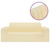 vidaXL 2-Seater Stretch Couch Slipcover Cream Polyester Jersey