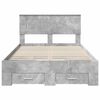 vidaXL Bed Frame Concrete Grey 120 x 200 cm Engineered Wood