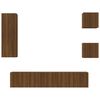 vidaXL 5 Piece TV Cabinet Set Brown Oak Engineered Wood