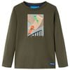 vidaXL Kids'T-shirt with Long Sleeves Khaki 116