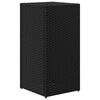 vidaXL Garden Planters 2 pcs Black 30x30x60 cm Poly Rattan