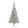 vidaXL Christmas Tree with 150 LEDs with Stand Silver 120 cm PET