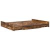 vidaXL Storage Bed Frame Smoked Oak 140 x 200 cm Engineered Wood