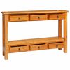 vidaXL Console Table Natural 115 x 32 x 76 cm Solid Mahogany Wood