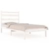 vidaXL Bed Frame without Mattress White Solid Wood Pine Single