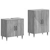 vidaXL 2 Piece Bathroom Cabinet Set HAARLEM Grey Sonoma