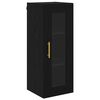 vidaXL Highboard 2 pcs Black Oak Glass