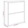 vidaXL Shoe Cabinet with Mirror 2-Layer Concrete Grey 63x17x67 cm