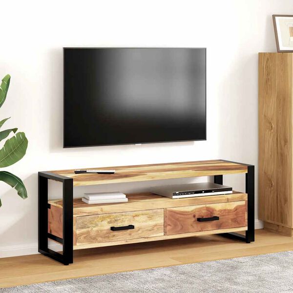 vidaXL TV Cabinet 120x35x45 cm Solid Acacia Wood
