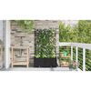 vidaXL Garden Planter 2 pcs Black 80 x 40 x 143 cm Steel