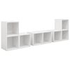 vidaXL 6 Piece TV Cabinet Set White Engineered Wood