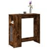 vidaXL Bar Table with Racks Smoked Oak 101x40x103.5 cm Engineered Wood