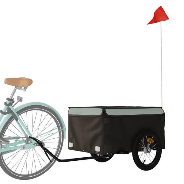 vidaXL Bike Trailer Black and Grey 45 kg Iron