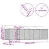 vidaXL Dog Cage with Roof Silver 800 x 200 x 256 cm Steel and PE