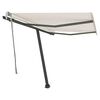 vidaXL Freestanding Manual Retractable Awning 350x250 cm Cream