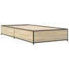 vidaXL Bed Frame without Mattress Sonoma Oak 75x190 cm Small Single